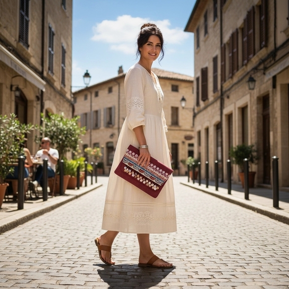 AYSAN COLLECTION Handbags - Boho Colorful Clutch